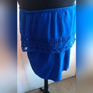 Xhilaration Royal Blue Strapless Mini Dress XXL